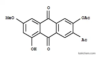 Molecular Structure of 160669-36-3 (9,10-Anthracenedione,7-acetyl-6-(acetyloxy)-1-hydroxy-3-methoxy-)
