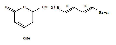 Molecular Structure of 160669-46-5 (2H-Pyran-2-one,4-methoxy-6-(9E,11E)-9,11-pentadecadien-1-yl-)