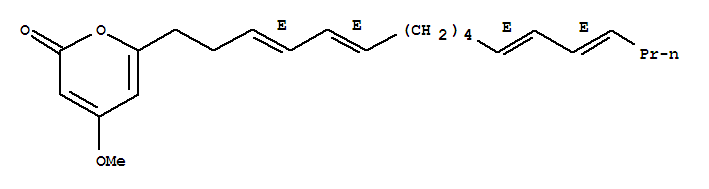 Molecular Structure of 160669-47-6 (2H-Pyran-2-one,6-(3E,5E,11E,13E)-3,5,11,13-heptadecatetraenyl-4-methoxy- (9CI))
