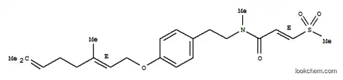 Molecular Structure of 160896-54-8 (2-Propenamide,N-[2-[4-[[(2E)-3,7-dimethyl-2,6-octadien-1-yl]oxy]phenyl]ethyl]-N-methyl-3-(methylsulfonyl)-,(2E)-)