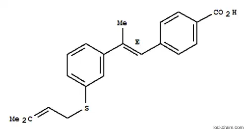 Molecular Structure of 160927-85-5 (Benzoic acid,4-[(1E)-2-[3-[(3-methyl-2-buten-1-yl)thio]phenyl]-1-propen-1-yl]-)