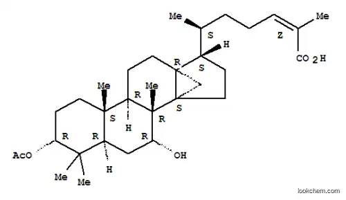 Molecular Structure of 161099-35-0 (13,30-Cyclodammar-24-en-26-oicacid, 3-(acetyloxy)-7-hydroxy-, (3a,7a,17a,20S,24Z)- (9CI))