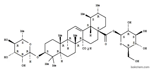 Molecular Structure of 161161-64-4 (Urs-12-ene-27,28-dioicacid, 3-[(6-deoxy-a-L-mannopyranosyl)oxy]-, 28-b-D-glucopyranosyl ester, (3b)-)