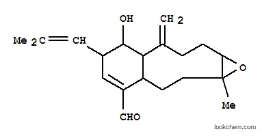 Molecular Structure of 161162-30-7 (2H-Benzo[5,6]cyclonon[1,2-b]oxirene-4-carboxaldehyde,1a,3,3a,6,7,7a,8,9,10,10a-decahydro-7-hydroxy-1a-methyl-8-methylene-6-(2-methyl-1-propenyl)-(9CI))