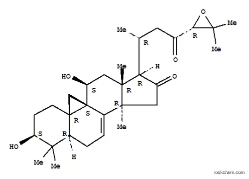 Molecular Structure of 161206-53-7 (9,19-Cyclolanost-7-ene-16,23-dione,24,25-epoxy-3,11-dihydroxy-, (3b,11b,24R)-)