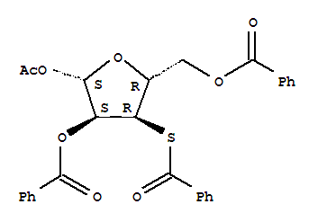 Ribofuranose, 3-thio-,1-acetate 2,3,5-tribenzoate, b-D- (8CI) cas  16136-67-7