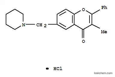 3-methyl-2-phenyl-6-(piperidin-1-ylmethyl)-4H-chromen-4-one hydrochloride (1:1)