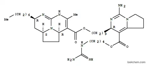 Molecular Structure of 161503-23-7 (9-[1-amino-4-({4-[(diaminomethylidene)amino]butoxy}carbonyl)-3,5,6,7-tetrahydropyrrolo[1,2-c]pyrimidin-3-yl]nonyl (7S)-7-heptyl-4-methyl-2,2a,5,7,8,8a-hexahydro-1H-5,6,8b-triazaacenaphthylene-3-carboxylate)