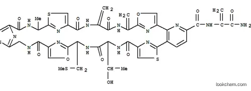 Molecular Structure of 161505-22-2 (Alaninamide,threonyl-2-[1-amino-2-(methylthio)ethyl]-4-oxazolecarbonyl-2-(aminomethyl)-4-thiazolecarbonyl-2-(1-aminoethyl)-4-thiazolecarbonyl-2,3-didehydroalanyl-6-[2-(1-aminoethenyl)-4-oxazolyl]-5-(4-carboxy-2-thiazolyl)-2-pyridinecarbonyl-2,3-didehydro-,(6&reg;1)-lactam (9CI))