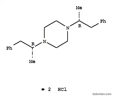 Molecular Structure of 16151-02-3 (Piperazine,1,4-bis[(1R)-1-methyl-2-phenylethyl]-, hydrochloride (1:2), rel-)