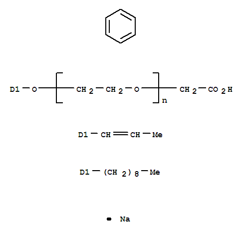 Molecular Structure of 161588-35-8 (Poly(oxy-1,2-ethanediyl),a-(carboxymethyl)-w-[nonyl(1-propenyl)phenoxy]-,sodium salt (9CI))