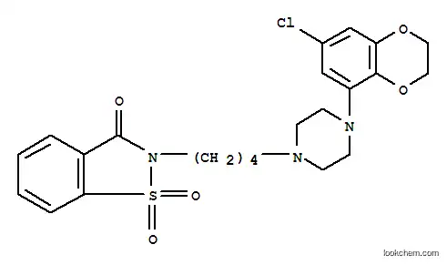 Molecular Structure of 161611-99-0 (1,2-Benzisothiazol-3(2H)-one,2-[4-[4-(7-chloro-2,3-dihydro-1,4-benzodioxin-5-yl)-1-piperazinyl]butyl]-,1,1-dioxide)