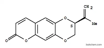 Molecular Structure of 16167-05-8 ((S)-2,3-Dihydro-2-(1-methylethenyl)-7H-pyrano[2,3-g]-1,4-benzodioxin-7-one)