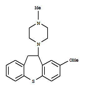 Molecular Structure of 16175-00-1 (Piperazine,1-(10,11-dihydro-8-methoxydibenzo[b,f]thiepin-10-yl)-4-methyl-)