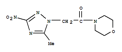 Molecular Structure of 161996-35-6 (Ethanone,2-(5-methyl-3-nitro-1H-1,2,4-triazol-1-yl)-1-(4-morpholinyl)-)
