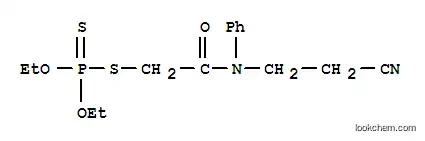 Molecular Structure of 16231-76-8 (S-{2-[(2-cyanoethyl)(phenyl)amino]-2-oxoethyl} O,O-diethyl phosphorodithioate)