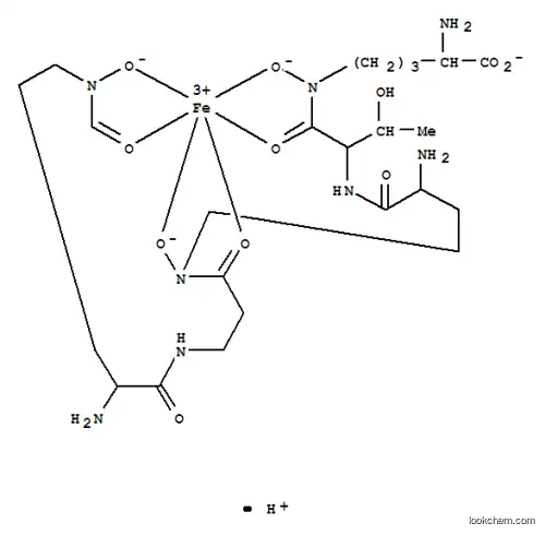Molecular Structure of 162382-31-2 (Ferrate(1-),[N5-[N-[N5-[N-[N5-(formyl-kO)-N5-(hydroxy-kO)-D-ornithyl-kO1]-b-alanyl]-N5-(hydroxy-kO)-D-ornithyl]-D-allothreonyl-kO1]-N5-(hydroxy-kO)-L-ornithinato(4-)]-, hydrogen(9CI))