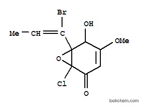 Molecular Structure of 162382-61-8 (7-Oxabicyclo[4.1.0]hept-3-en-2-one,6-(1-bromo-1-propenyl)-1-chloro-5-hydroxy-4-methoxy- (9CI))