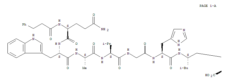Molecular Structure of 162382-68-5 (L-Histidinamide,N2-(1-oxo-3-phenylpropyl)-L-glutaminyl-L-tryptophyl-L-alanyl-L-valylglycyl-N-[(1S)-1-[[(4R)-4-carboxy-3-thiazolidinyl]methyl]-3-methylbutyl]-)