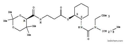 Molecular Structure of 162490-89-3 ((1S,2S)-2-{[(2,2-dimethylpropyl)(nonyl)carbamoyl]amino}cyclohexyl N-{[(4R)-2,2,5,5-tetramethyl-1,3-dioxan-4-yl]carbonyl}-beta-alaninate)