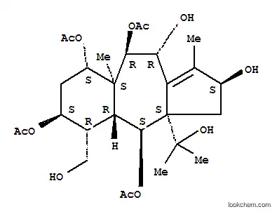 Molecular Structure of 162558-97-6 (Benz[f]azulene-2,4,6,8,9,10-hexol,2,3,3a,4,4a,5,6,7,8,8a,9,10-dodecahydro-5-(hydroxymethyl)-3a-(1-hydroxy-1-methylethyl)-1,8a-dimethyl-,4,6,8,9-tetraacetate, (2S,3aS,4S,4aR,5R,6S,8S,8aS,9R,10R)- (9CI))