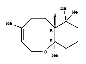 Molecular Structure of 162559-00-4 (2H-1-Benzoxocin,5,6,6a,7,8,9,10,10a-octahydro-4,7,7,10a-tetramethyl-, (6aR,10aR)-rel-(+)-)