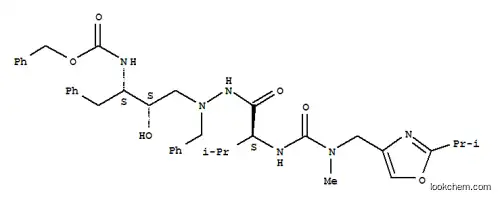 benzyl [(1S,2S)-1-benzyl-3-(1-benzyl-2-{(2S)-3-methyl-2-[(methyl{[2-(1-methylethyl)-1,3-oxazol-4-yl]methyl}carbamoyl)amino]butanoyl}hydrazino)-2-hydroxypropyl]carbamate (non-preferred name)
