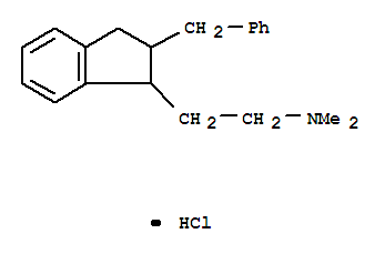 1H-Indene-1-ethanamine,2,3-dihydro-N,N-dimethyl-2-(phenylmethyl)-, hydrochloride (1:1)