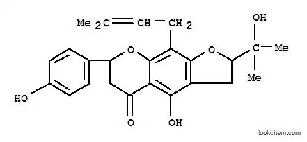 Molecular Structure of 162808-18-6 (5H-Furo[3,2-g][1]benzopyran-5-one,2,3,6,7-tetrahydro-4-hydroxy-2-(1-hydroxy-1-methylethyl)-7-(4-hydroxyphenyl)-9-(3-methyl-2-butenyl)-(9CI))