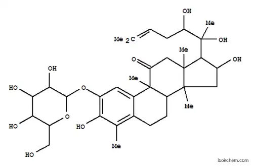 Molecular Structure of 162857-60-5 (19-Norcholesta-1,3,5(10),24-tetraen-11-one,2-(b-D-glucopyranosyloxy)-3,16,20,22-tetrahydroxy-4,9,14-trimethyl-,(9b,16a)- (9CI))