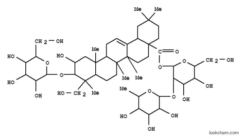 Molecular Structure of 162857-62-7 (Olean-12-en-28-oicacid, 3-(b-D-glucopyranosyloxy)-2,23-dihydroxy-,2-O-(6-deoxy-a-L-mannopyranosyl)-b-D-glucopyranosyl ester, (2b,3b,4a)- (9CI))
