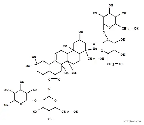 Molecular Structure of 162857-67-2 (Olean-12-en-28-oicacid, 3-[(2-O-b-D-glucopyranosyl-b-D-glucopyranosyl)oxy]-2,23-dihydroxy-,2-O-(6-deoxy-a-L-mannopyranosyl)-b-D-glucopyranosyl ester, (2b,3b,4a)- (9CI))