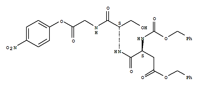 Glycine,N-[N-[N-[(phenylmethoxy)carbonyl]-L-a-aspartyl]-L-seryl]-, 1-(4-nitrophenyl)4-(phenylmethyl) ester (9CI) cas  16295-89-9