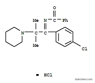 Molecular Structure of 16297-40-8 (1-[(1E)-1-(benzoylimino)-1-(4-chlorophenyl)-2-methylpropan-2-yl]piperidinium chloride)