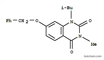 Molecular Structure of 163046-78-4 (2,4(1H,3H)-Quinazolinedione,3-methyl-1-(2-methylpropyl)-7-(phenylmethoxy)-)