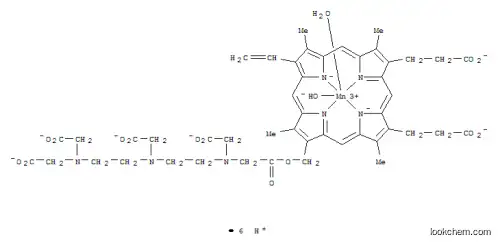 Molecular Structure of 163133-82-2 (Manganate(6-),aqua[7-[12-carboxy-5,8,11-tris(carboxymethyl)-3-oxo-2-oxa-5,8,11-triazadodec-1-yl]-12-ethenyl-3,8,13,17-tetramethyl-21H,23H-porphine-2,18-dipropanoato(8-)-kN21,kN22,kN23,kN24]hydroxy-, hexahydrogen,(OC-6-24)- (9CI))