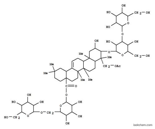 Molecular Structure of 163565-02-4 (Olean-12-en-28-oicacid, 23-(acetyloxy)-3-[(3-O-b-D-glucopyranosyl-b-D-glucopyranosyl)oxy]-2-hydroxy-, 6-O-b-D-glucopyranosyl-b-D-glucopyranosyl ester, (2b,3b,4a)- (9CI))
