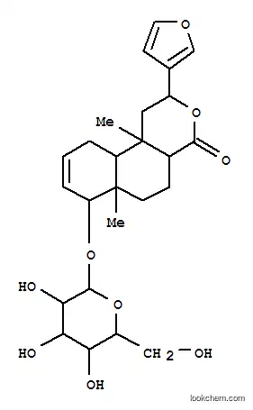 Molecular Structure of 163565-65-9 (4H-Naphtho[2,1-c]pyran-4-one,2-(3-furanyl)-7-(b-D-glucopyranosyloxy)-1,2,4a,5,6,6a,7,10,10a,10b-decahydro-6a,10b-dimethyl-,(2S,4aR,6aR,7R,10aS,10bS)- (9CI))