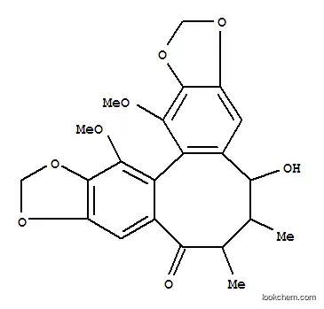 Molecular Structure of 163565-72-8 (Cycloocta[1,2-f:3,4-f']bis[1,3]benzodioxol-5(6H)-one,7,8-dihydro-8-hydroxy-13,14-dimethoxy-6,7-dimethyl-, (6S,7R,8R,13aS)-)