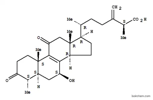 Molecular Structure of 163565-76-2 (Ergosta-8,24(28)-dien-26-oicacid, 7-hydroxy-4-methyl-3,11-dioxo-, (4a,5a,7b,25S)-)