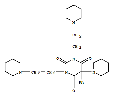 2,4,6(1H,3H,5H)-Pyrimidinetrione,5-phenyl-5-(1-piperidinyl)-1,3-bis[2-(1-piperidinyl)ethyl]-