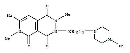 Pyrido[3,4-d]pyridazine-1,4,5(6H)-trione,2,3-dihydro-2,6,7-trimethyl-3-[3-(4-phenyl-1-piperazinyl)propyl]-