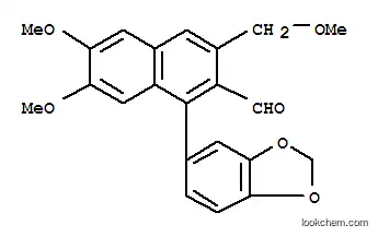 Molecular Structure of 164124-33-8 (2-Naphthalenecarboxaldehyde,1-(1,3-benzodioxol-5-yl)-6,7-dimethoxy-3-(methoxymethyl)-)