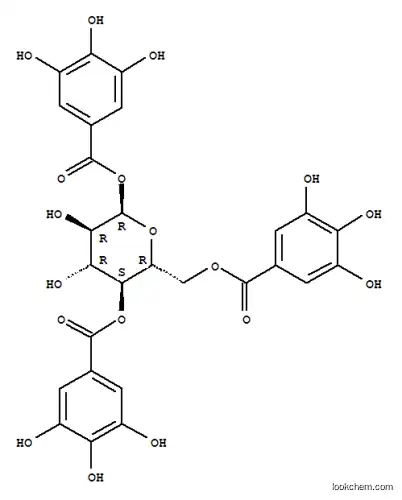 Molecular Structure of 164178-18-1 (a-D-Glucopyranose,1,4,6-tris(3,4,5-trihydroxybenzoate))