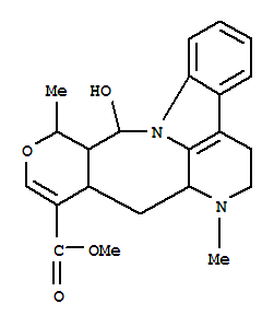 8H-10-Oxa-1,7b-diazabenzo[5,6]cyclohepta[1,2,3-jk]fluorene-12-carboxylicacid, 1,2,3,8a,9,12a,13,13a-octahydro-8-hydroxy-1,9-dimethyl-, methyl ester,(8R,8aS,9R,12aS,13aR)- (9CI)