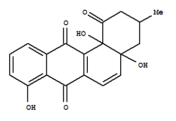 Molecular Structure of 164230-62-0 (Benz[a]anthracene-1,7,12(2H)-trione,3,4,4a,12b-tetrahydro-3a,8,12b-trihydroxy-3-methyl- (9CI))