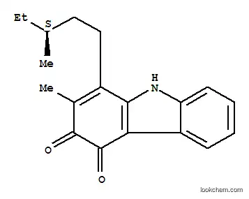 Molecular Structure of 164322-78-5 (3H-Carbazole-3,4(9H)-dione,2-methyl-1-[(3S)-3-methylpentyl]-)
