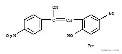 Molecular Structure of 16434-87-0 ((2Z)-3-(3,5-dibromo-2-hydroxyphenyl)-2-(4-nitrophenyl)prop-2-enenitrile)