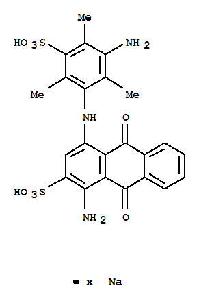 2-ANTHRACENESULFONIC ACID 1-AMINO-4-[(3-AMINO-2,4,6-TRIMETHYL-5-SULFOPHENYL)AMINO]-9,10-DIHYDRO-9,10-DIOXO-,SODIUM SALT