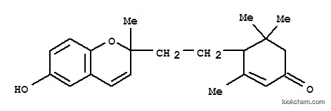 Molecular Structure of 164906-29-0 (2-Cyclohexen-1-one,4-[2-(6-hydroxy-2-methyl-2H-1-benzopyran-2-yl)ethyl]-3,5,5-trimethyl- (9CI))